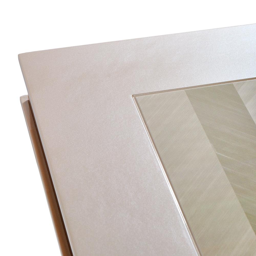 AICO by Michael Amini - Carmela Double Pedestal Dining Table - Shimmer Ivory - LFR-CRMA002-141 veiw 4