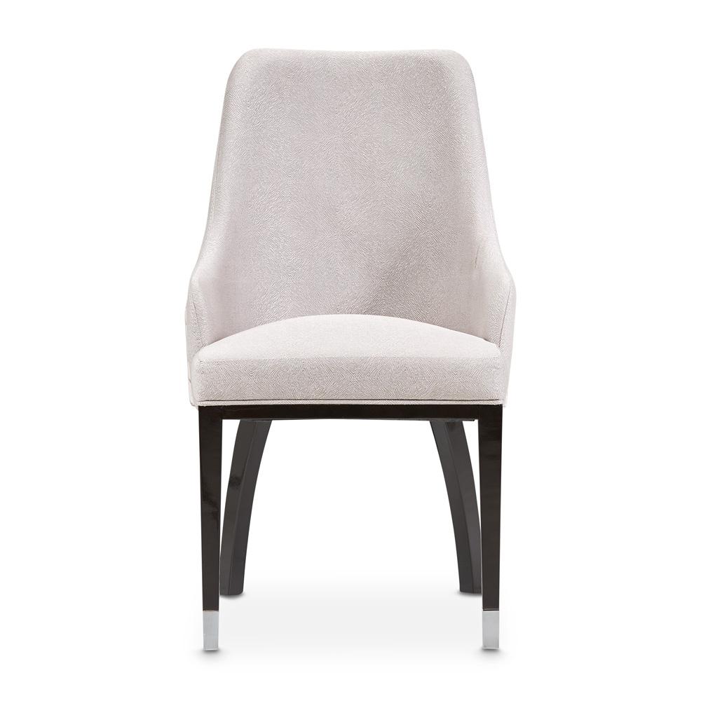 AICO by Michael Amini - Carmela Dining Arm Chair - Set of 2 - Glossy Charcoal Sand - LFR-CRMA004A-830 veiw 3