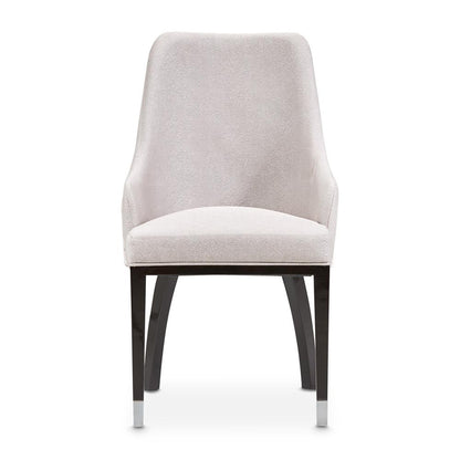 AICO by Michael Amini - Carmela Dining Arm Chair - Set of 2 - Glossy Charcoal Sand - LFR-CRMA004A-830 veiw 3