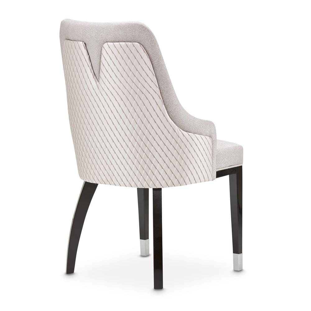 AICO by Michael Amini - Carmela Dining Arm Chair - Set of 2 - Glossy Charcoal Sand - LFR-CRMA004A-830 veiw 6