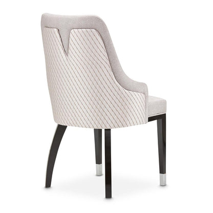 AICO by Michael Amini - Carmela Dining Arm Chair - Set of 2 - Glossy Charcoal Sand - LFR-CRMA004A-830 veiw 6