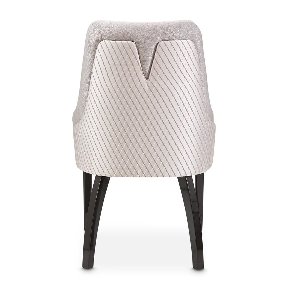 AICO by Michael Amini - Carmela Dining Arm Chair - Set of 2 - Glossy Charcoal Sand - LFR-CRMA004A-830 veiw 7