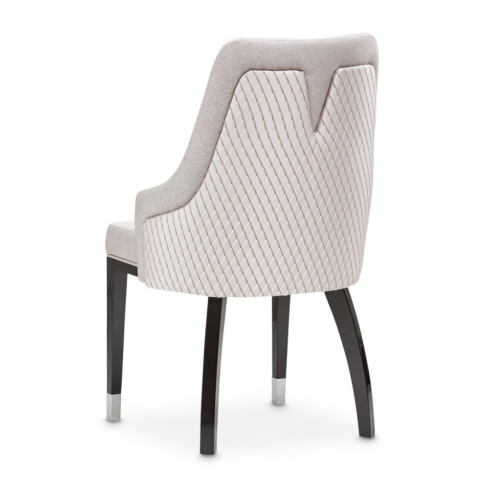 AICO by Michael Amini - Carmela Dining Arm Chair - Set of 2 - Glossy Charcoal Sand - LFR-CRMA004A-830 veiw 8