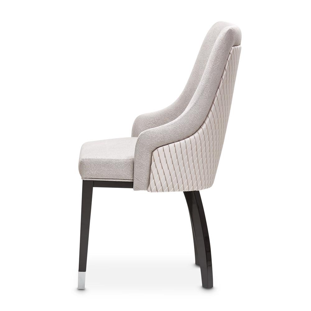 AICO by Michael Amini - Carmela Dining Arm Chair - Set of 2 - Glossy Charcoal Sand - LFR-CRMA004A-830 veiw 9