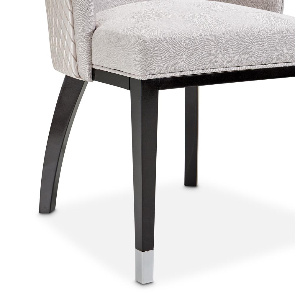 AICO by Michael Amini - Carmela Dining Arm Chair - Set of 2 - Glossy Charcoal Sand - LFR-CRMA004A-830 veiw 11