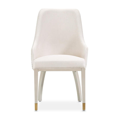 AICO by Michael Amini - Carmela Dining Arm Chair - Set of 2 - Shimmer Ivory - LFR-CRMA004A-141 veiw 3