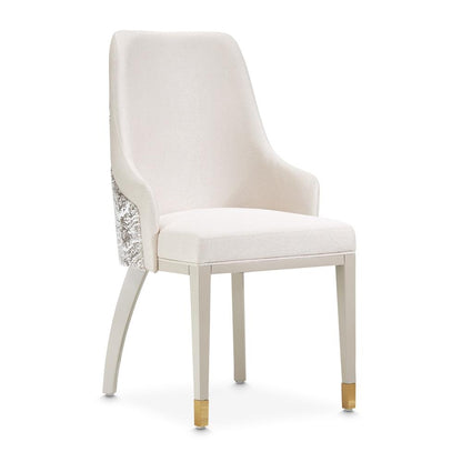 AICO by Michael Amini - Carmela Dining Arm Chair - Set of 2 - Shimmer Ivory - LFR-CRMA004A-141 veiw 5