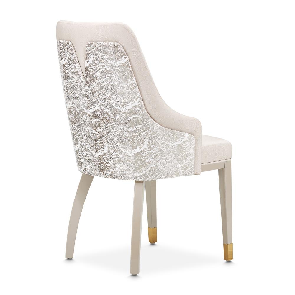 AICO by Michael Amini - Carmela Dining Arm Chair - Set of 2 - Shimmer Ivory - LFR-CRMA004A-141 veiw 6