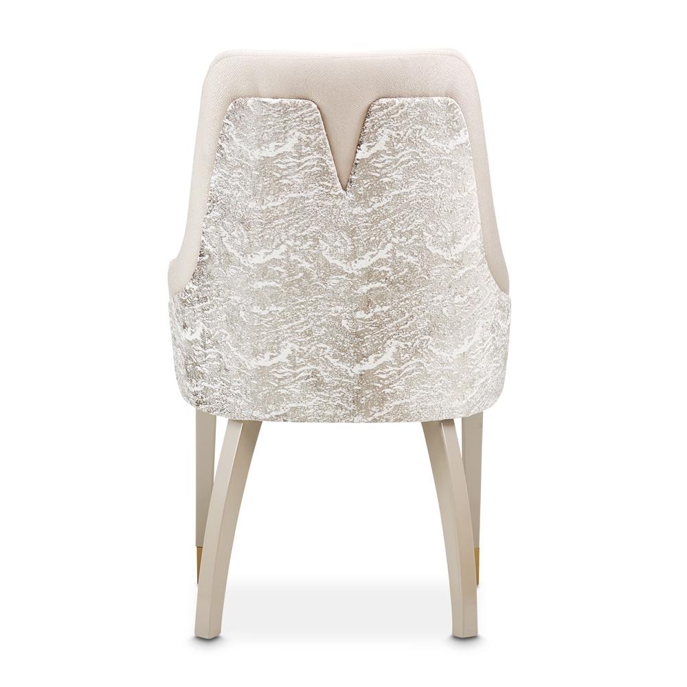 AICO by Michael Amini - Carmela Dining Arm Chair - Set of 2 - Shimmer Ivory - LFR-CRMA004A-141 veiw 7