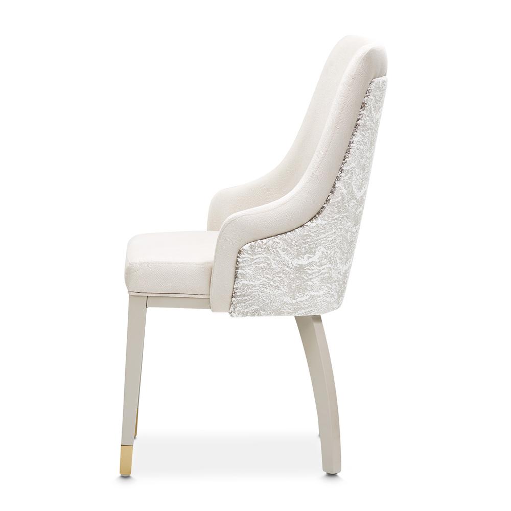 AICO by Michael Amini - Carmela Dining Arm Chair - Set of 2 - Shimmer Ivory - LFR-CRMA004A-141 veiw 9