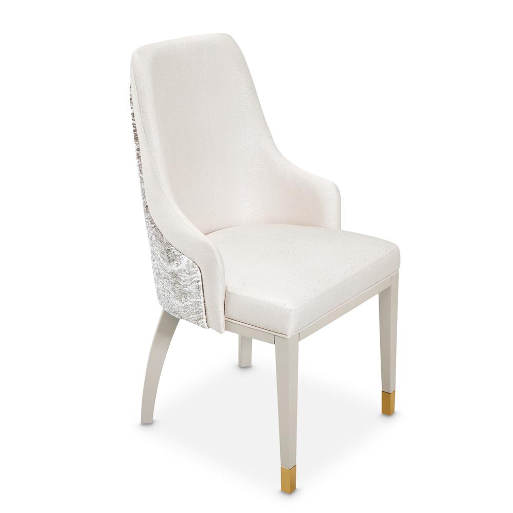 AICO by Michael Amini - Carmela Dining Arm Chair - Set of 2 - Shimmer Ivory - LFR-CRMA004A-141 veiw 10