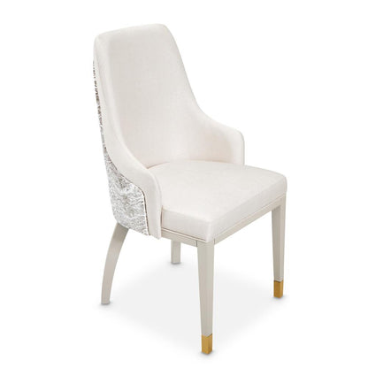 AICO by Michael Amini - Carmela Dining Arm Chair - Set of 2 - Shimmer Ivory - LFR-CRMA004A-141 veiw 10