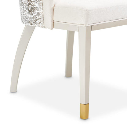 AICO by Michael Amini - Carmela Dining Arm Chair - Set of 2 - Shimmer Ivory - LFR-CRMA004A-141 veiw 11