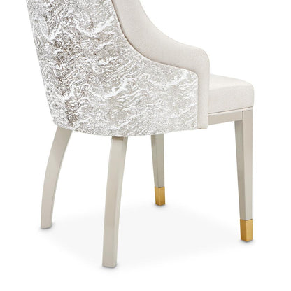 AICO by Michael Amini - Carmela Dining Arm Chair - Set of 2 - Shimmer Ivory - LFR-CRMA004A-141 veiw 12