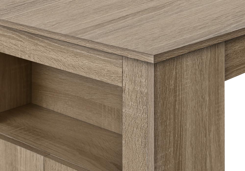 Monarch Specialties - 48in Rectangular Dining Table in Dark Taupe - I 1203 veiw 7