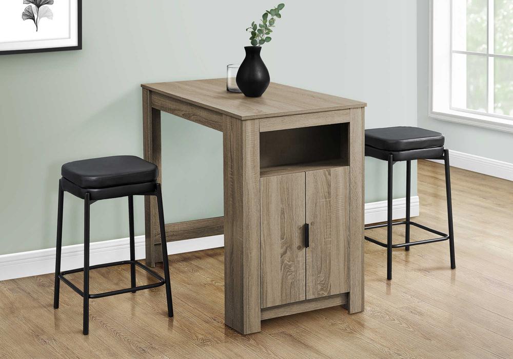 Monarch Specialties - 48in Rectangular Dining Table in Dark Taupe - I 1203 veiw 10