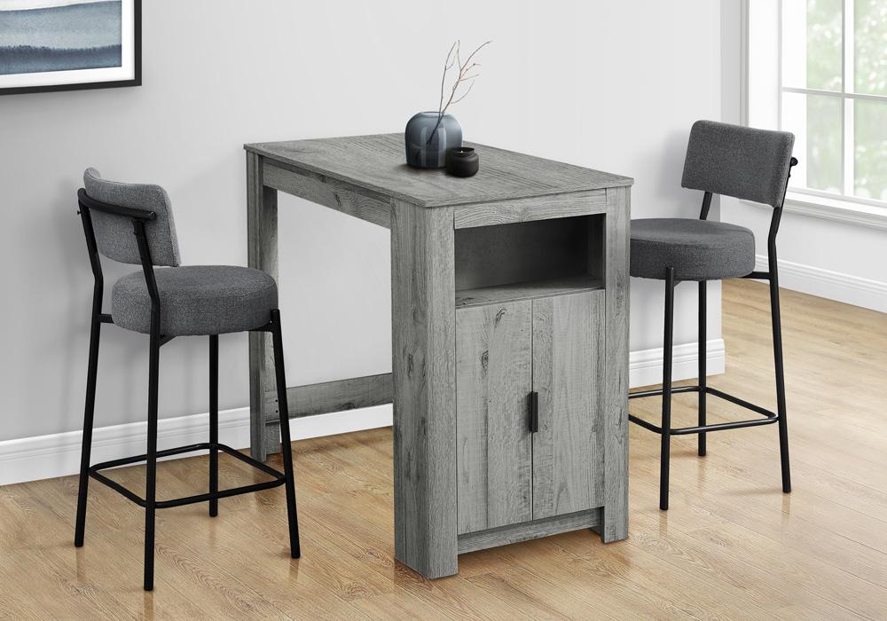 Monarch Specialties - 48in Rectangular Dining Table in Grey - I 1204 veiw 2