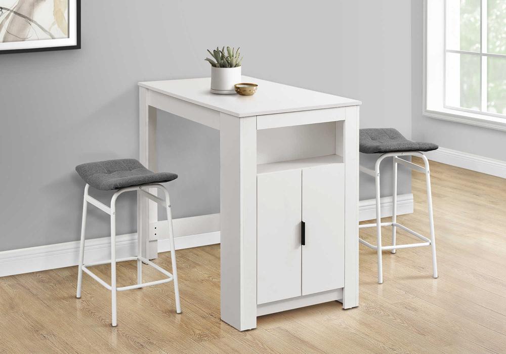 Monarch Specialties - 48in Rectangular Dining Table in White - I 1202 veiw 2