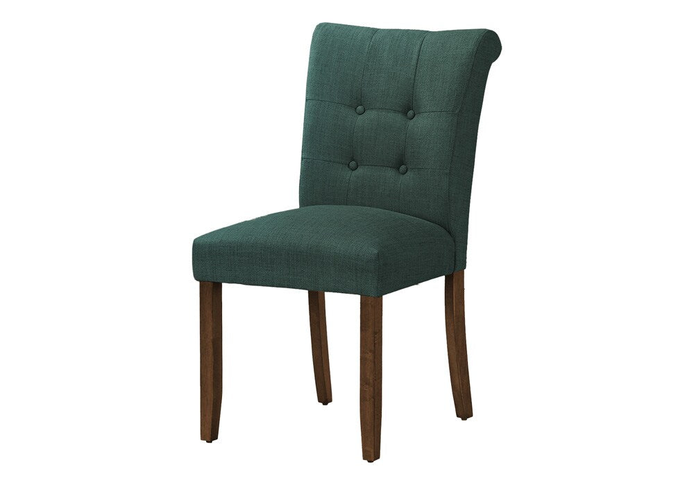 Monarch Specialties - 38in Height Contemporary Dining Chair in Blue,Walnut  Set Of 2 - I 1220 veiw 1
