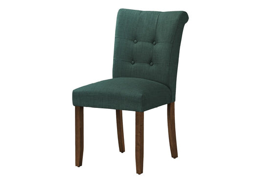 Monarch Specialties - 38in Height Contemporary Dining Chair in Blue,Walnut  Set Of 2 - I 1220 veiw 1