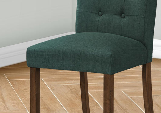 Monarch Specialties - 38in Height Contemporary Dining Chair in Blue,Walnut  Set Of 2 - I 1220 veiw 2