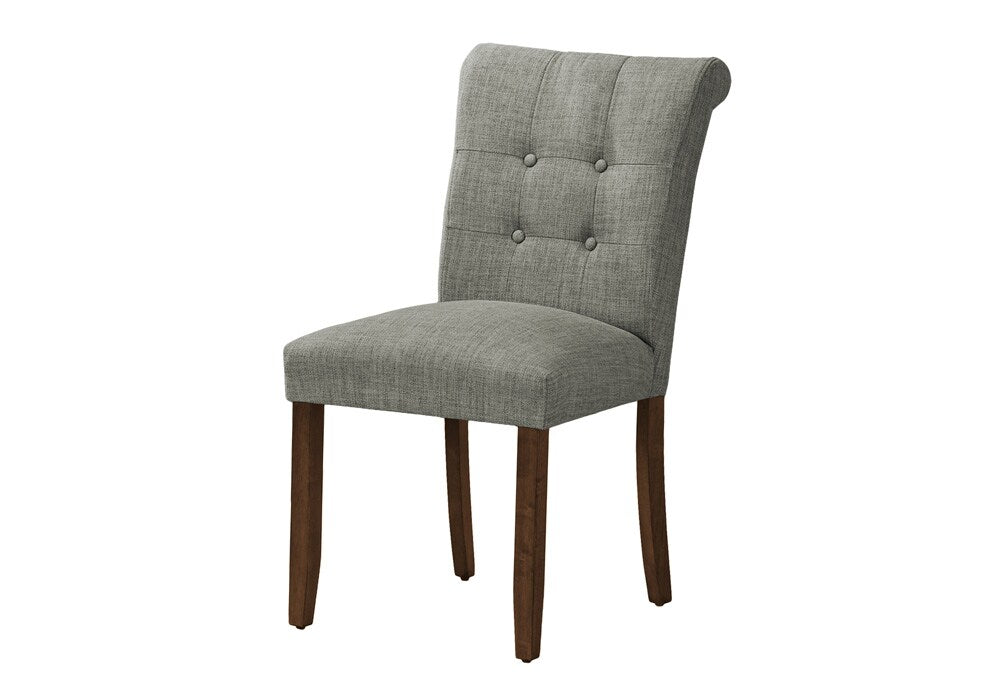 Monarch Specialties - 38in Height Contemporary Dining Chair in Grey,Walnut  Set Of 2 - I 1218 veiw 1