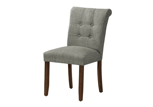 Monarch Specialties - 38in Height Contemporary Dining Chair in Grey,Walnut  Set Of 2 - I 1218 veiw 1