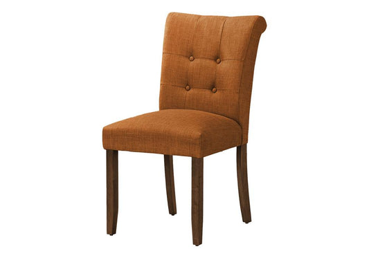 Monarch Specialties - 38in Height Contemporary Dining Chair in Orange,Walnut  Set Of 2 - I 1221 veiw 1