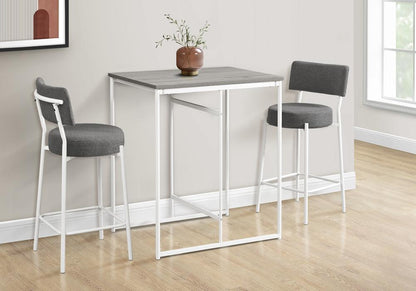 Monarch Specialties - 32in Rectangular Dining Table in Grey,White Set Of 2- I 1241 veiw 2