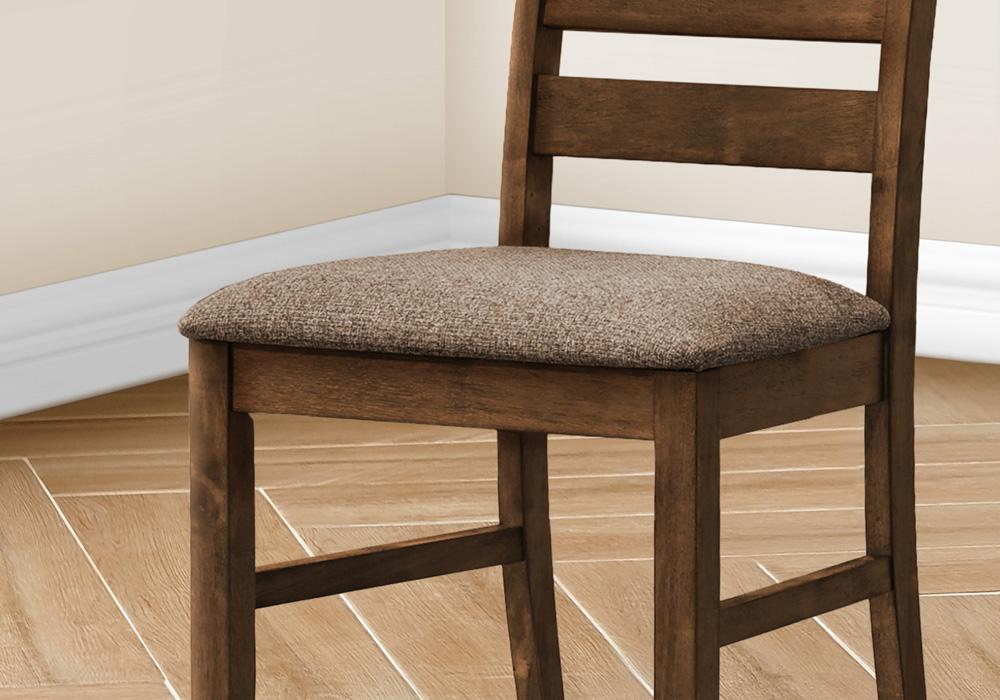 Monarch Specialties - 38in Height Transitional Dining Chair in Cherry,Brown Set Of 2- I 1355 veiw 2