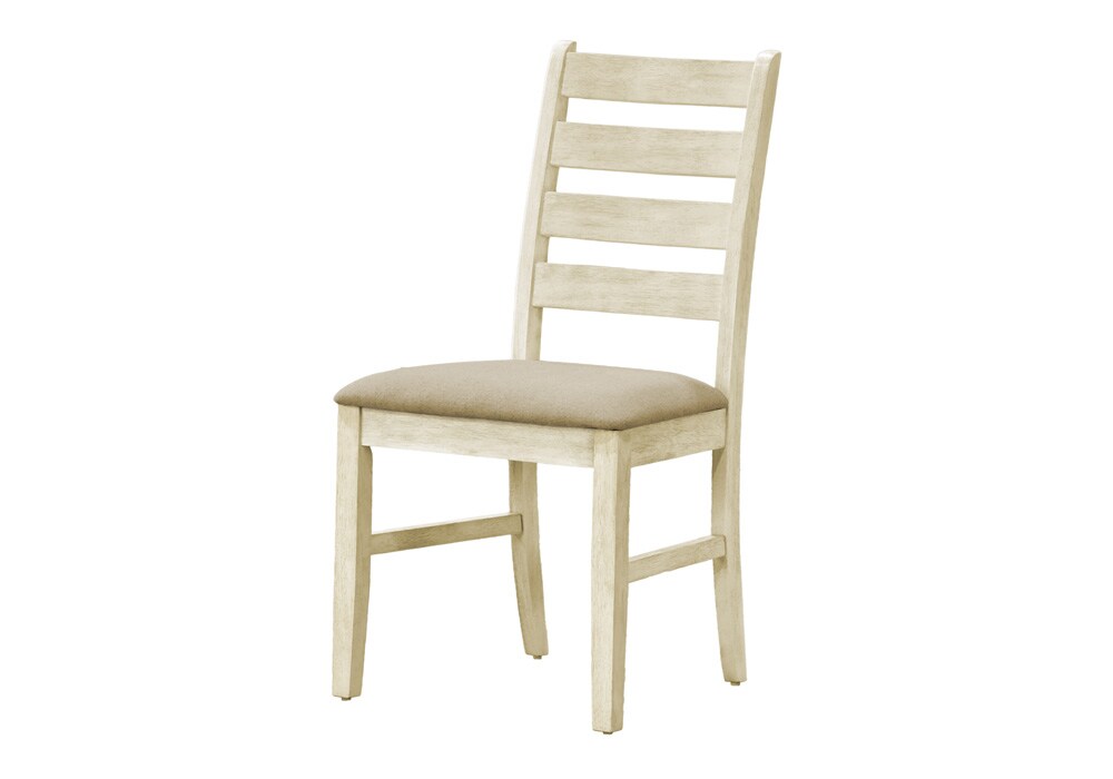 Monarch Specialties - 38in Height Transitional Dining Chair in White,Beige Set Of 2 - I 1336 veiw 1