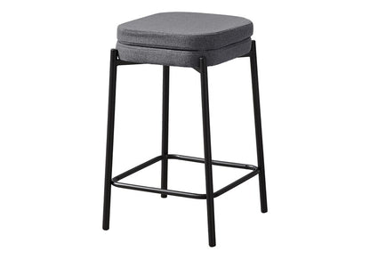 Monarch Specialties - Counter Height Square Shaped Barstool in Black,Grey  Set Of 2 - I 2226 veiw 1