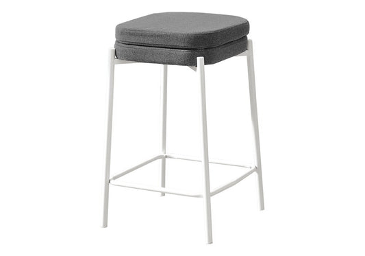 Monarch Specialties - Counter Height Square Shaped Barstool in White,Grey  Set Of 2 - I 2227 veiw 1