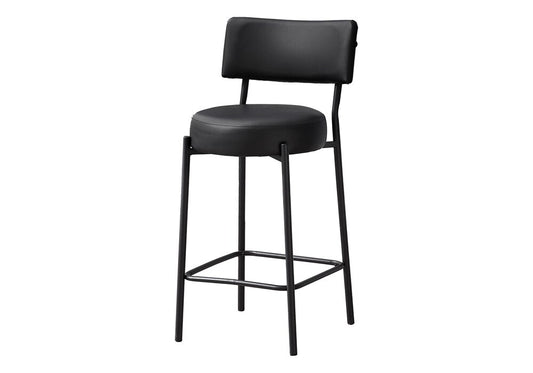 Monarch Specialties - Counter Height Barstool with Back in Black  Set Of 2 - I 2245 veiw 1