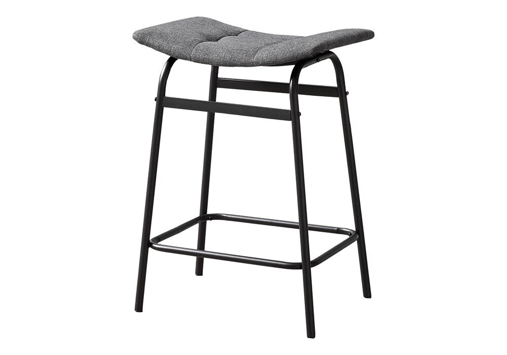 Monarch Specialties - Counter Height Barstool in Black,Grey  Set Of 2 - I 2385 veiw 1