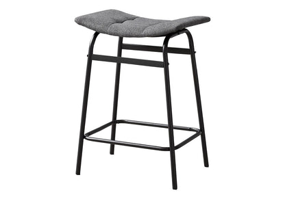 Monarch Specialties - Counter Height Barstool in Black,Grey  Set Of 2 - I 2385 veiw 1
