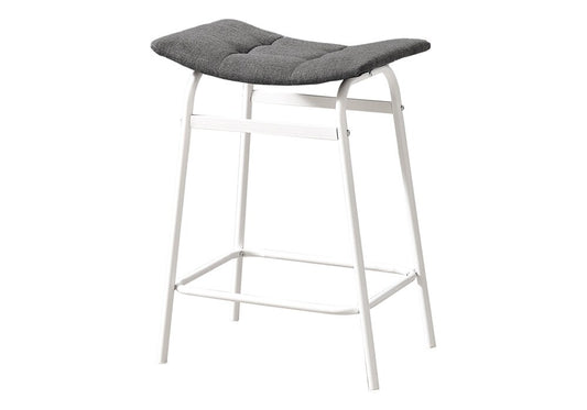 Monarch Specialties - Counter Height Barstool in White,Grey  Set Of 2 - I 2387 veiw 1