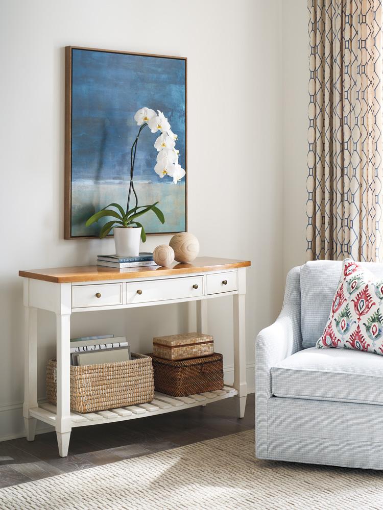 Barclay Butera - Laguna Temple Bowfront Console Table, Tides - 935-966 veiw 2