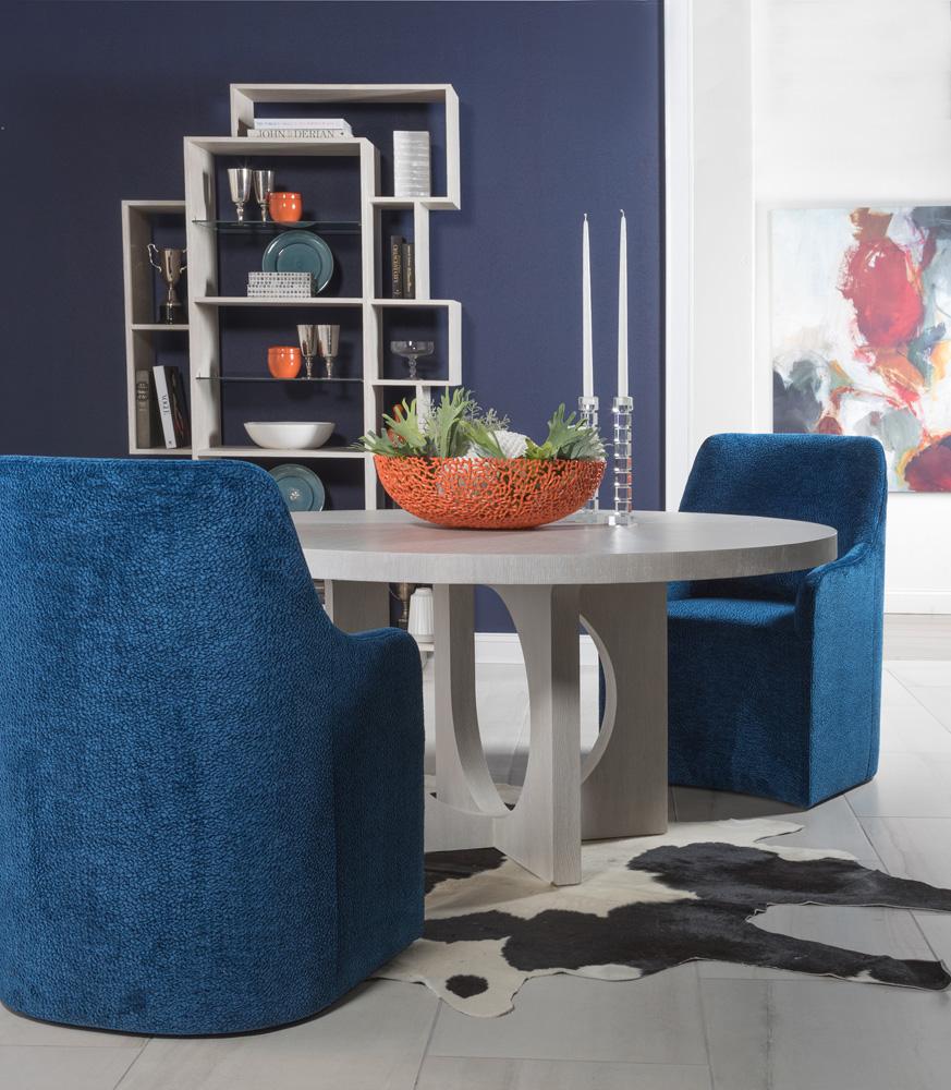 Artistica Home - Signature Designs Misty Gray Apostrophe Round Dining Table - 2287-870C veiw 3