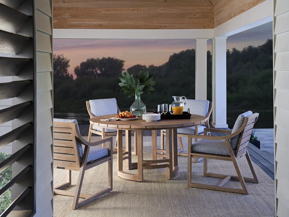 Tommy Bahama Outdoor - Stillwater Cove Round Dining Table, Taupe - 3450-870C veiw 2