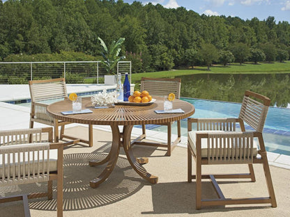 Tommy Bahama Outdoor - St Tropez Round Dining Table, Medium Brown - 3925-875C veiw 2
