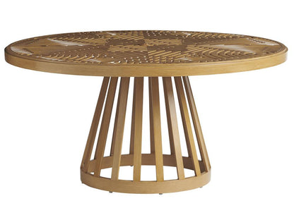 Tommy Bahama Outdoor - Los Altos Valley View Round Dining Table, Light Brown - 3930-875C veiw 1