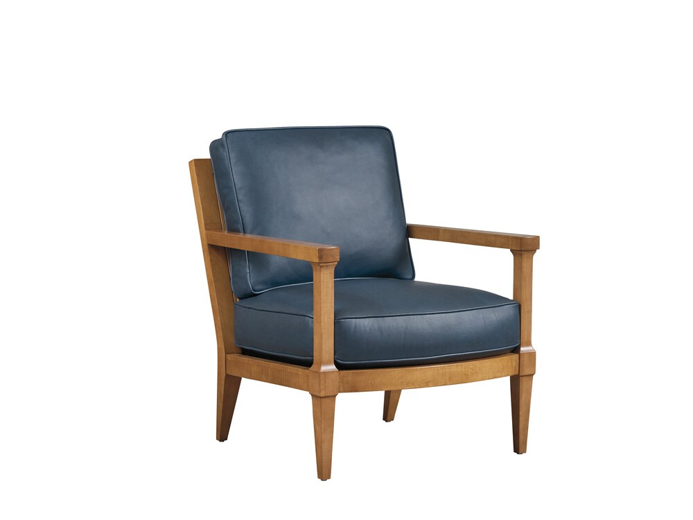 Barclay Butera - Upholstery Splashes Leather Chair, Seabreeze - LL5304-11-40 veiw 1