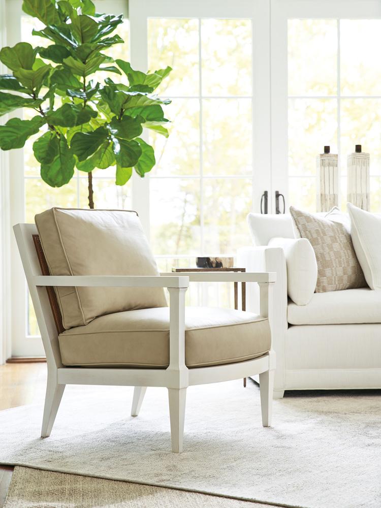 Barclay Butera - Upholstery Splashes Leather Chair, Whitecliff - LL5304-11-41 veiw 3