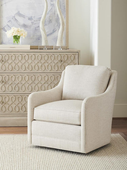 Barclay Butera - Upholstery Glennhaven Swivel Chair, White - 5419-11SW-40 veiw 3