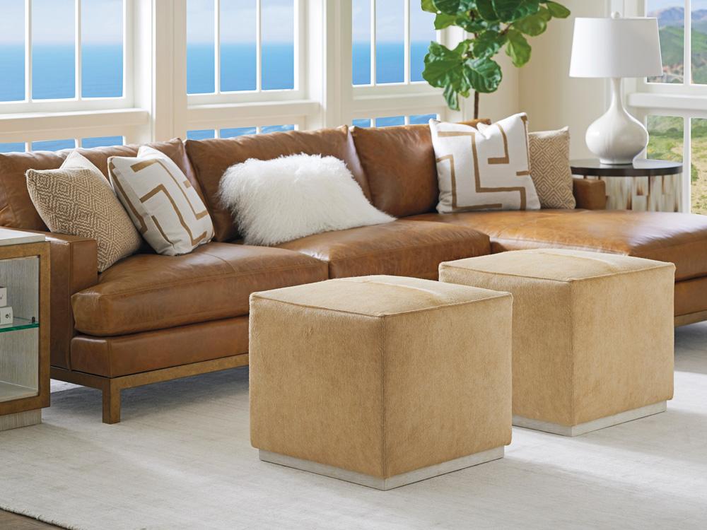 Barclay Butera - Upholstery Colby Leather Ottoman, Portola - LL5454-45AA-40 veiw 3