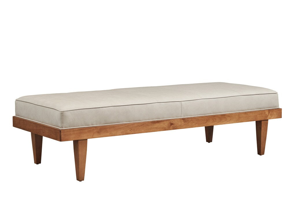 Barclay Butera - Upholstery Lagunita Leather Bench, Seabreeze - LL5466-46-40 veiw 1