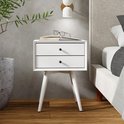 Alpine Furniture - Flynn Small Nightstand, White - 966-W-32 veiw 2