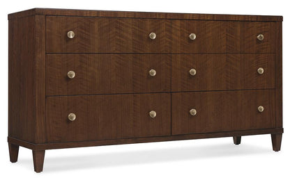 Hooker Furniture - Archives Seven-Drawer Chest in Dark Wood - 6123-90210-89 veiw 1