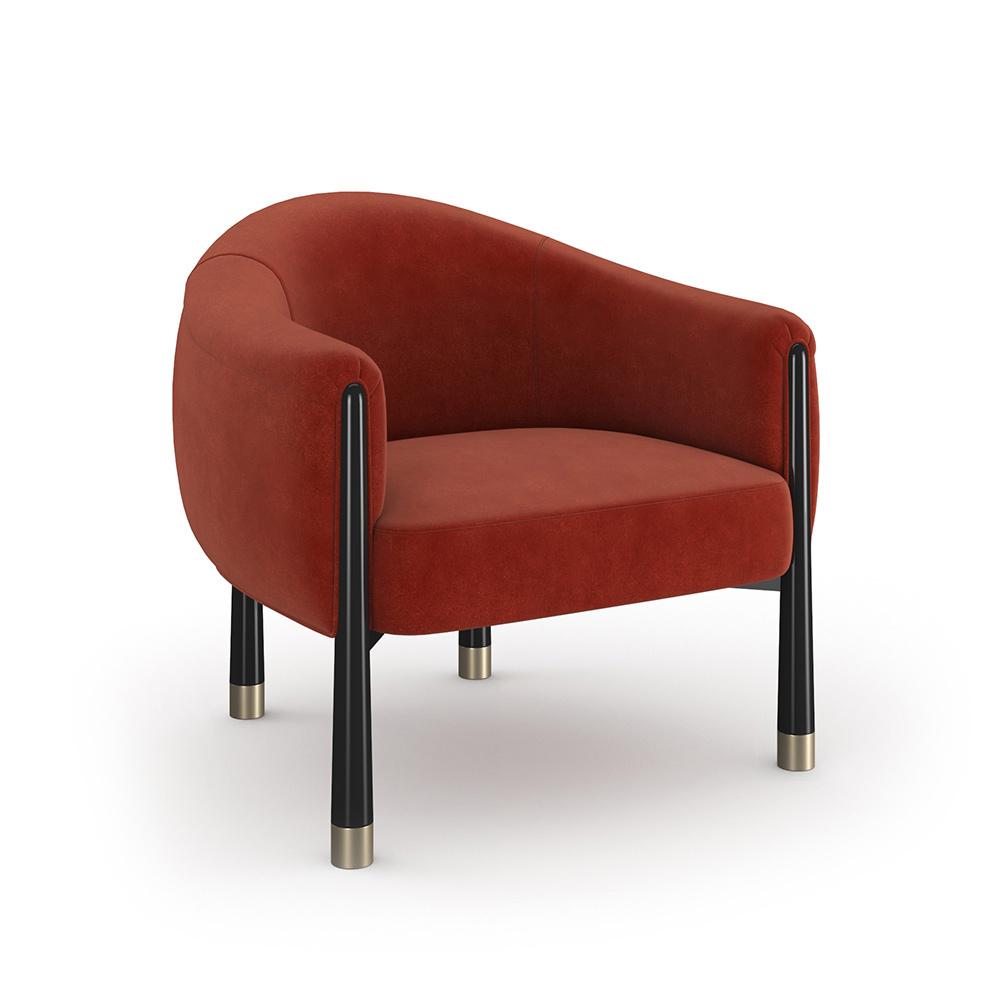Caracole - Baton Accent Chair in Red - UPH-024-034-A veiw 1
